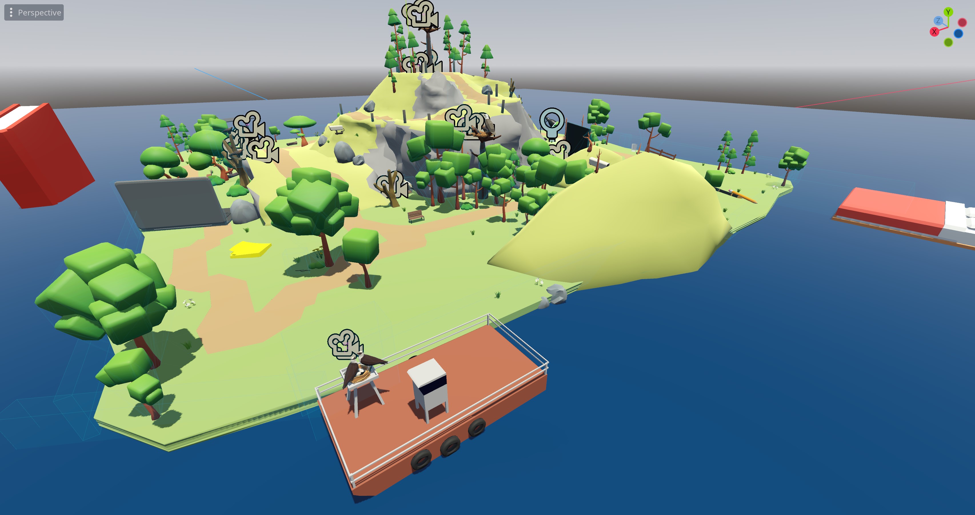 The finished island.